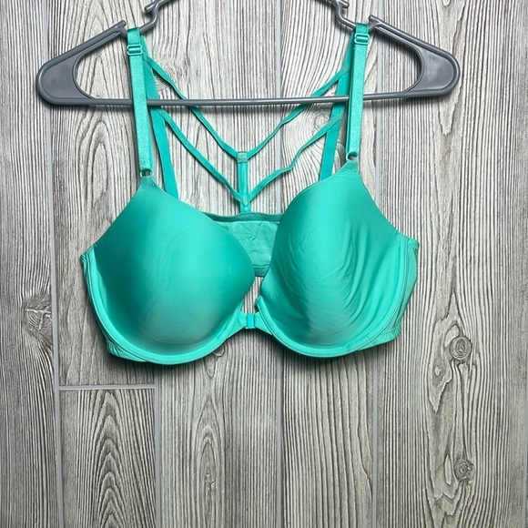 Victorias Secret Very Sexy Push Up Pigeonnant Bra Teal 38C - Picture 1 of 4